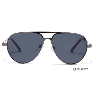 Elite by Coolwinks S12B6489 Black Polarized Pilot Sunglasses for Men and Women