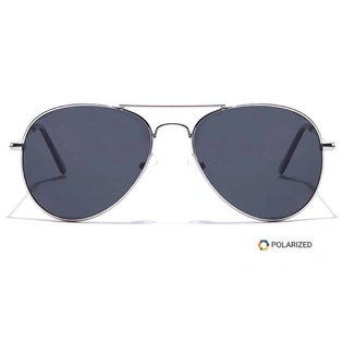 ELITE by Coolwinks S16A5412 Black Polarized Pilot Sunglasses for Men and Women