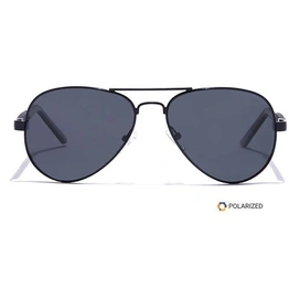 ELITE by Coolwinks S16A5585 Black Polarized Pilot Sunglasses for Men and Women