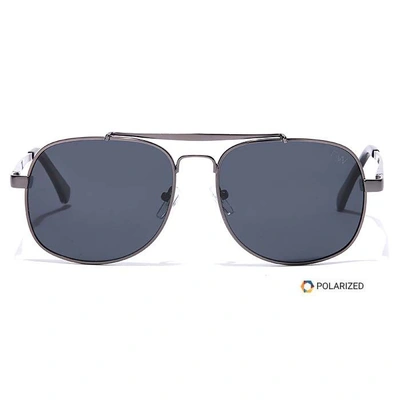 Elite by Coolwinks S12A6493 Black Polarized Retro Square Sunglasses for Men and Women