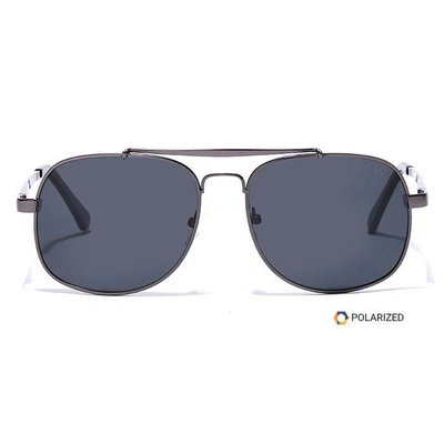 Elite by Coolwinks S12B6493 Black Polarized Retro Square Sunglasses for Men and Women