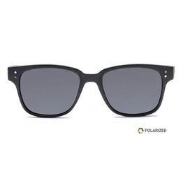 ELITE by Coolwinks S16A5522 Black Polarized Retro Square Sunglasses for Men and Women