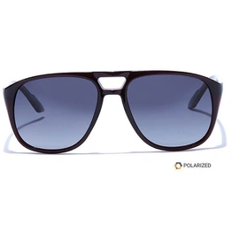 ELITE by Coolwinks S16C5499 Black Polarized Retro Square Sunglasses for Men and Women