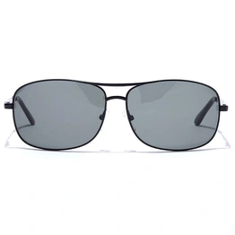 ELITE by Coolwinks S16A5335 Black Tinted Retro Square Sunglasses for Men and Women