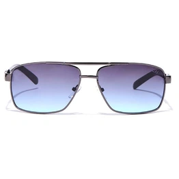 Elite by Coolwinks S20A6466 Blue Gradient Retro Square Sunglasses for Men and Women