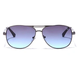 Elite by Coolwinks S20C6452 Blue Gradient Retro Square Sunglasses for Men and Women