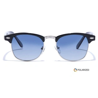 ELITE by Coolwinks S20A5609 Blue Polarized Clubmaster Sunglasses for Men and Women