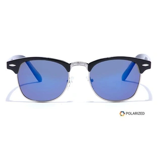 ELITE by Coolwinks S20A5610 Blue Polarized Clubmaster Sunglasses for Men and Women