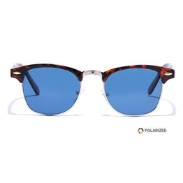 ELITE by Coolwinks S20C5602 Blue Polarized Clubmaster Sunglasses for Men and Women