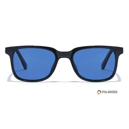 ELITE by Coolwinks S20A5560 Blue Polarized Retro Square Sunglasses for Men and Women