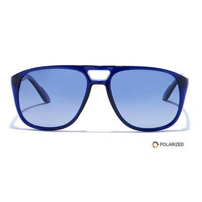 ELITE by Coolwinks S20B5502 Blue Polarized Retro Square Sunglasses for Men and Women