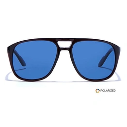 ELITE by Coolwinks S20C5495 Blue Polarized Retro Square Sunglasses for Men and Women