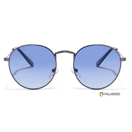 ELITE by Coolwinks S20C5450 Blue Polarized Round Sunglasses for Men and Women