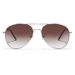 ELITE by Coolwinks S15C6031 Brown Gradient Pilot Sunglasses for Men and Women