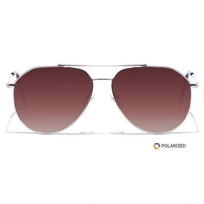 ELITE by Coolwinks S15B5579 Brown Polarized Pilot Sunglasses for Men and Women