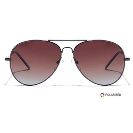 ELITE by Coolwinks S15C5537 Brown Polarized Pilot Sunglasses for Men and Women