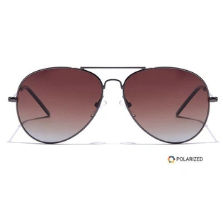 ELITE by Coolwinks S15C5537 Brown Polarized Pilot Sunglasses for Men and Women