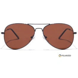 ELITE by Coolwinks S15C5614 Brown Polarized Pilot Sunglasses for Men and Women