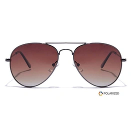 ELITE by Coolwinks S15C6524 Brown Polarized Pilot Sunglasses for Men and Women