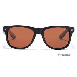 ELITE by Coolwinks S15A5469 Brown Polarized Retro Square Sunglasses for Men and Women