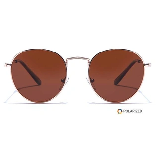 ELITE by Coolwinks S15B5441 Brown Polarized Round Sunglasses for Men and Women