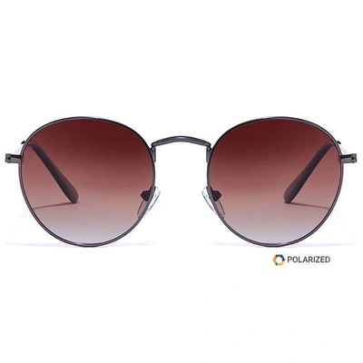 ELITE by Coolwinks S15C5448 Brown Polarized Round Sunglasses for Men and Women