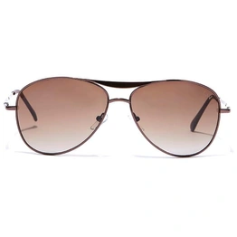 Elite by Coolwinks S15A6442 Brown Tinted Pilot Sunglasses for Men and Women