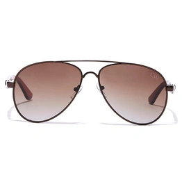 Elite by Coolwinks S15A6462 Brown Tinted Pilot Sunglasses for Men and Women