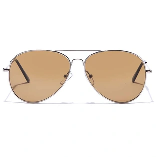 ELITE by Coolwinks S15B5351 Brown Tinted Pilot Sunglasses for Men and Women