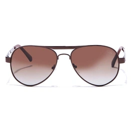 Elite by Coolwinks S15B6484 Brown Tinted Pilot Sunglasses for Men and Women