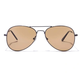 ELITE by Coolwinks S15C5387 Brown Tinted Pilot Sunglasses for Men and Women