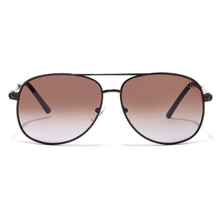 Elite by Coolwinks S15C6511 Brown Tinted Pilot Sunglasses for Men and Women