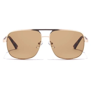 ELITE by Coolwinks S15B5288 Brown Tinted Retro Square Sunglasses for Men and Women