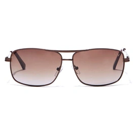 Elite by Coolwinks S15B6468 Brown Tinted Retro Square Sunglasses for Men and Women