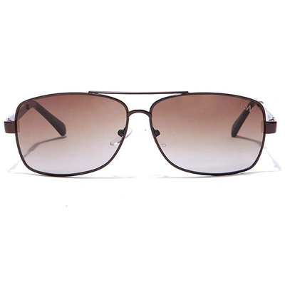 Elite by Coolwinks S15B6470 Brown Tinted Retro Square Sunglasses for Men and Women