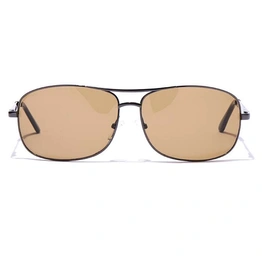 ELITE by Coolwinks S15C5336 Brown Tinted Retro Square Sunglasses for Men and Women