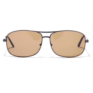 ELITE by Coolwinks S15C5336 Brown Tinted Retro Square Sunglasses for Men and Women