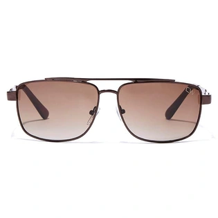 Elite by Coolwinks S15C6430 Brown Tinted Retro Square Sunglasses for Men and Women