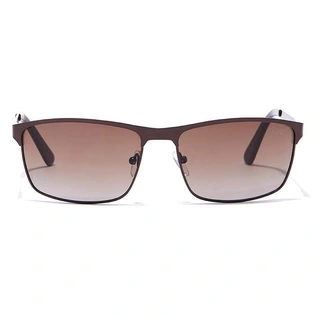 Elite by Coolwinks S15A6445 Brown Tinted Wraparound Sunglasses for Men and Women