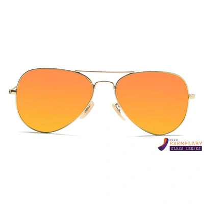 ELITE by Coolwinks S25B6300 Gold Mirror Pilot Sunglasses for Men and Women