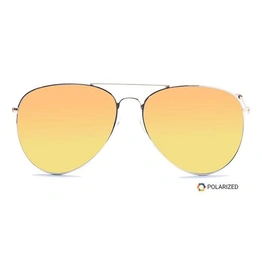 ELITE by Coolwinks S33A5555 Gold Polarized Pilot Sunglasses for Men and Women