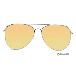 ELITE by Coolwinks S33C5555 Gold Polarized Pilot Sunglasses for Men and Women