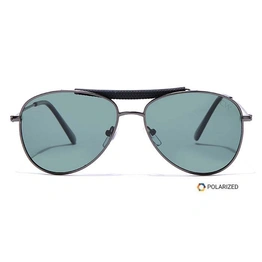 Elite by Coolwinks S35A6486 Green Polarized Pilot Sunglasses for Men and Women