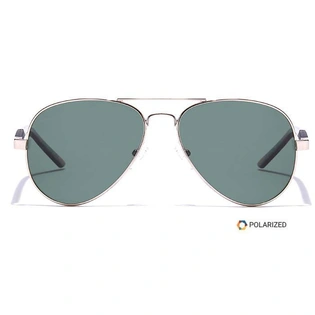 ELITE by Coolwinks S35C5587 Green Polarized Pilot Sunglasses for Men and Women