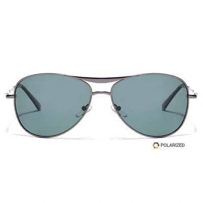 Elite by Coolwinks S35C6496 Green Polarized Pilot Sunglasses for Men and Women