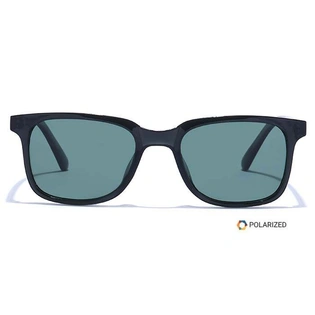 ELITE by Coolwinks S35A5559 Green Polarized Retro Square Sunglasses for Men and Women