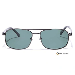 Elite by Coolwinks S35A6479 Green Polarized Retro Square Sunglasses for Men and Women