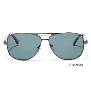 Elite by Coolwinks S35B6427 Green Polarized Retro Square Sunglasses for Men and Women