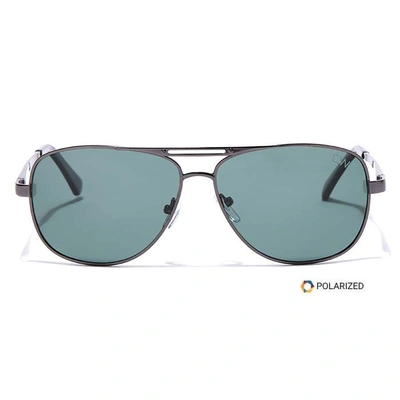 Elite by Coolwinks S35B6427 Green Polarized Retro Square Sunglasses for Men and Women