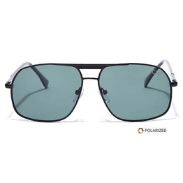 Elite by Coolwinks S35B6435 Green Polarized Retro Square Sunglasses for Men and Women